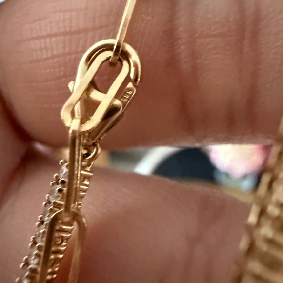 14k diamond tennis necklace - Picture 5 of 6